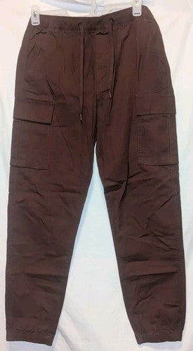 Hurley Durable Easy Pull On Relaxed Fit Multi Pocket Cargo Jogger M Chestnut 