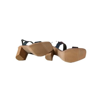 Lisa Vicky Oasis Slingback Sandal Ankle Strap Black Heels Size 7 M